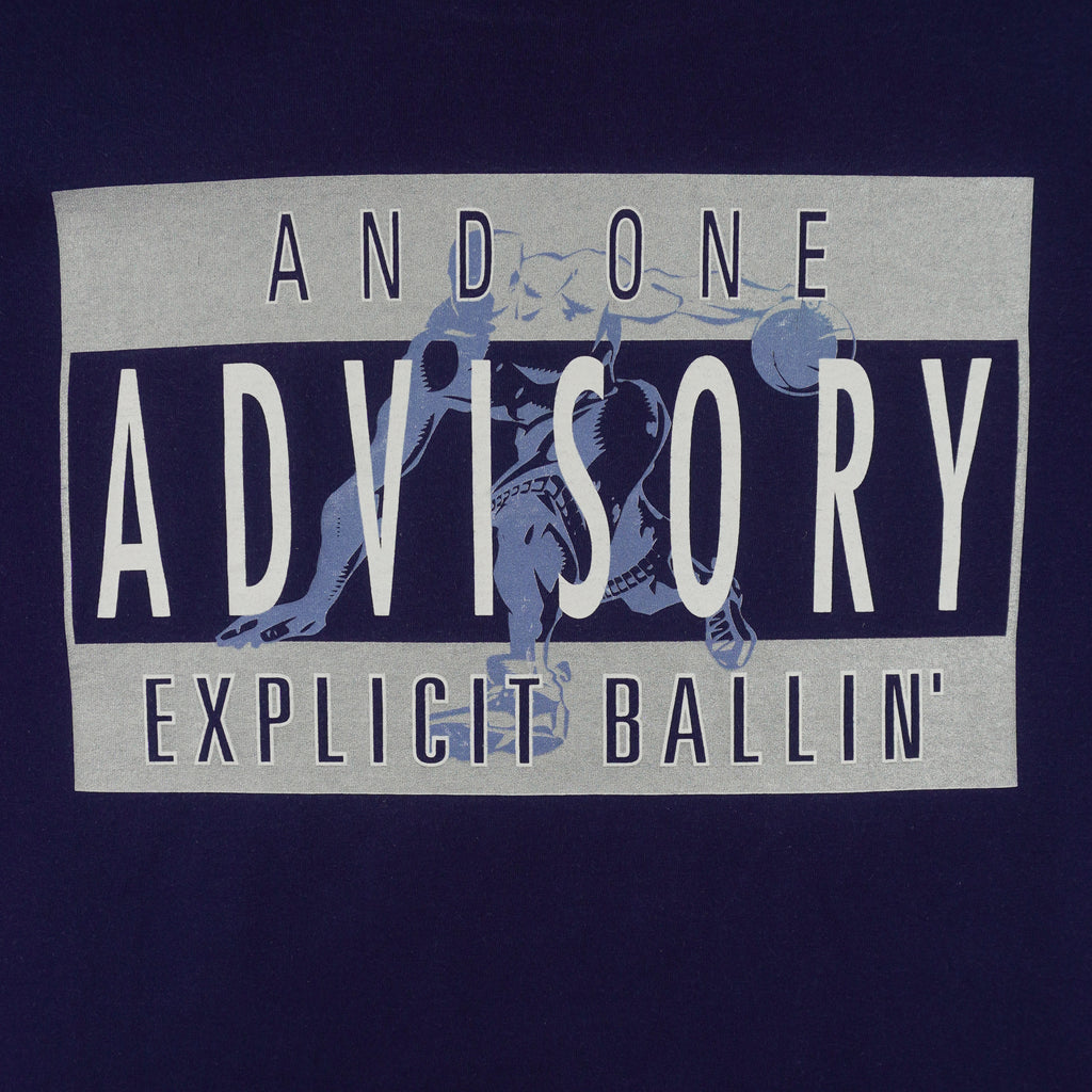 Vintage (And 1) - All Day Long Basketball Spell-Out T-Shirt 1990s X-Large Vintage Retro