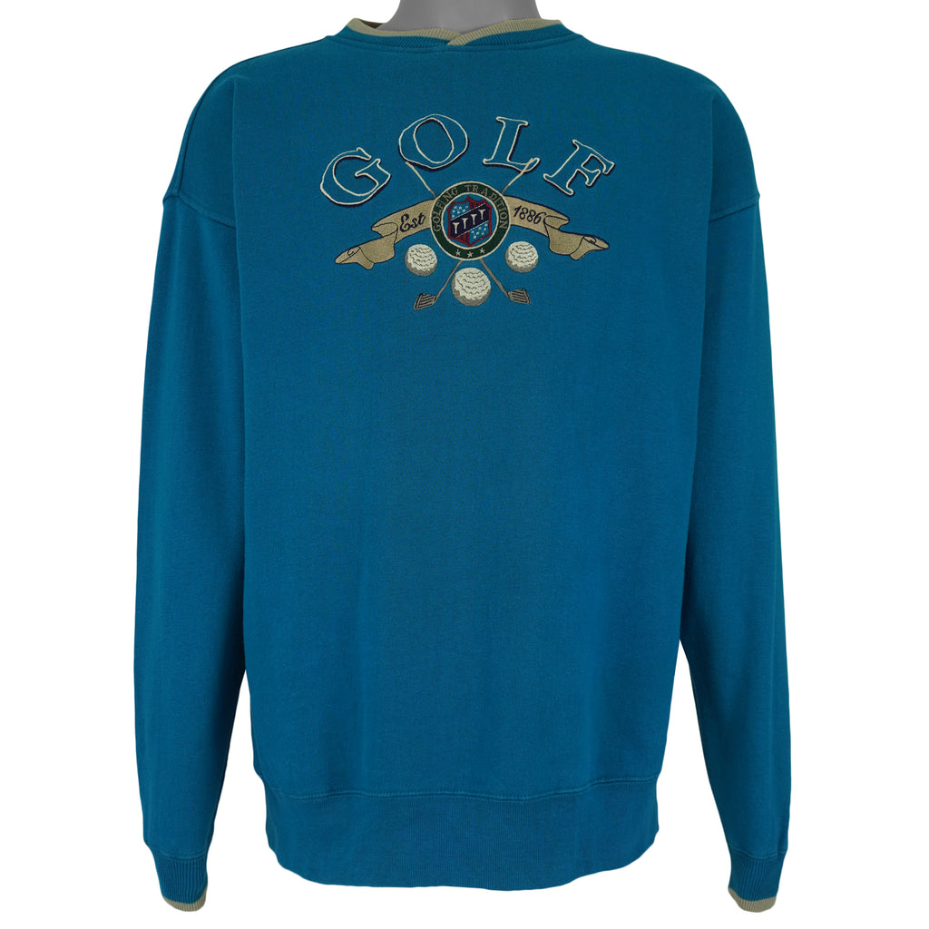 Vintage (Great America) - Golfing Tradition Crew Neck Sweatshirt 1990s Large Vintage Retro