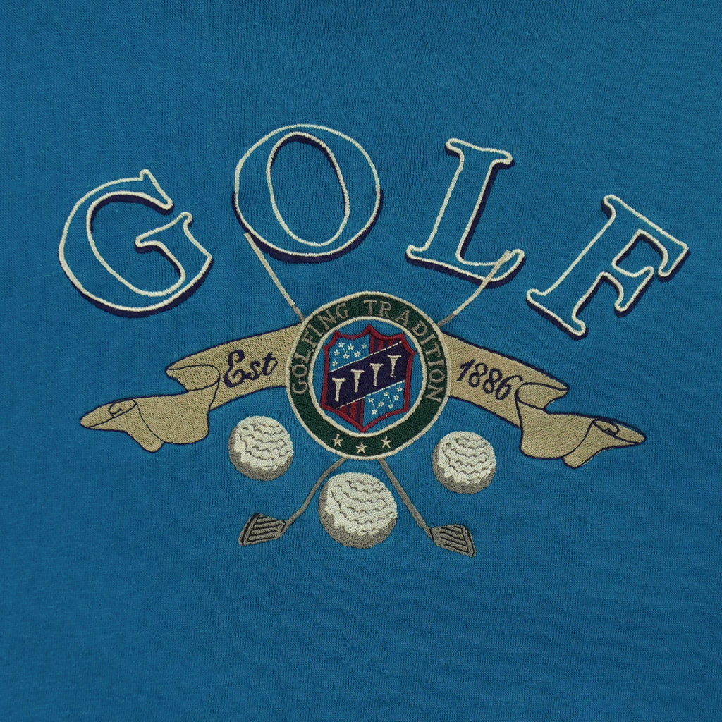Vintage (Great America) - Golfing Tradition Crew Neck Sweatshirt 1990s Large Vintage Retro