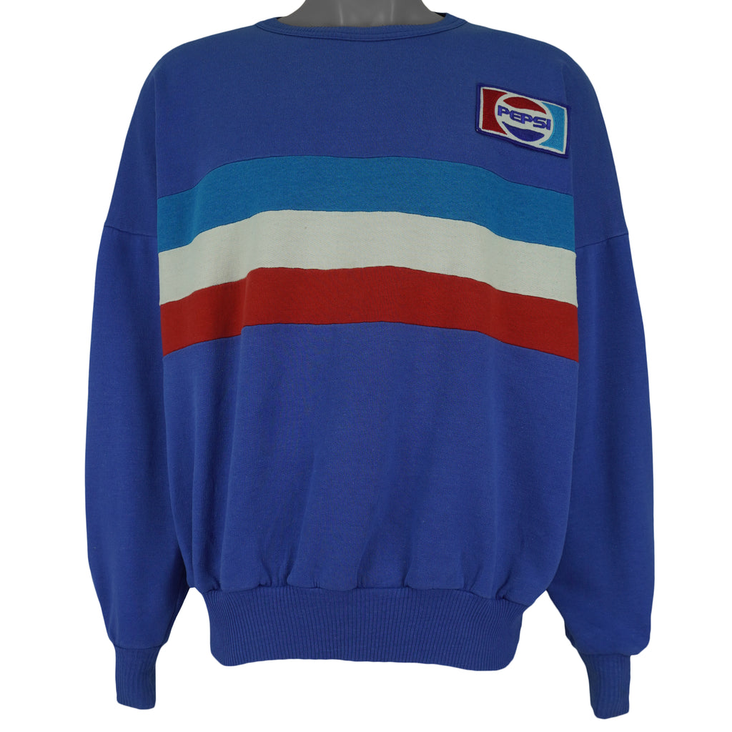 Vintage - Purple Pepsi embroidered Crew Neck Sweatshirt 1990s X-Large Vintage Retro