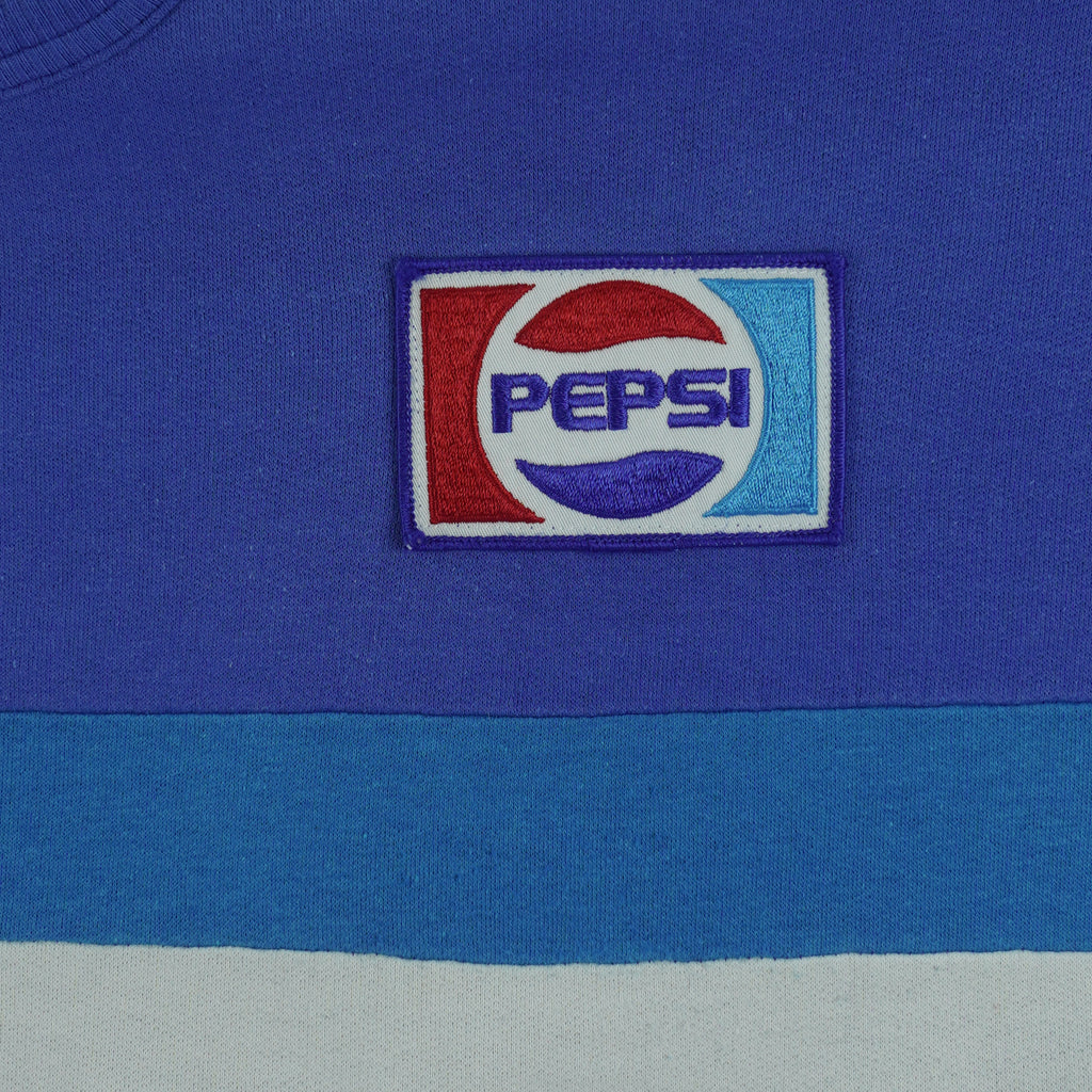 Vintage - Purple Pepsi embroidered Crew Neck Sweatshirt 1990s X-Large Vintage Retro
