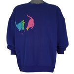 Vintage (Kayzee) - Colorful Cats Crew Neck Sweatshirt 1990s X-Large Vintage Retro