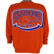 NCAA (Tultex) - Clemson Tigers Crew Neck Sweatshirt 1990s Medium Vintage Retro