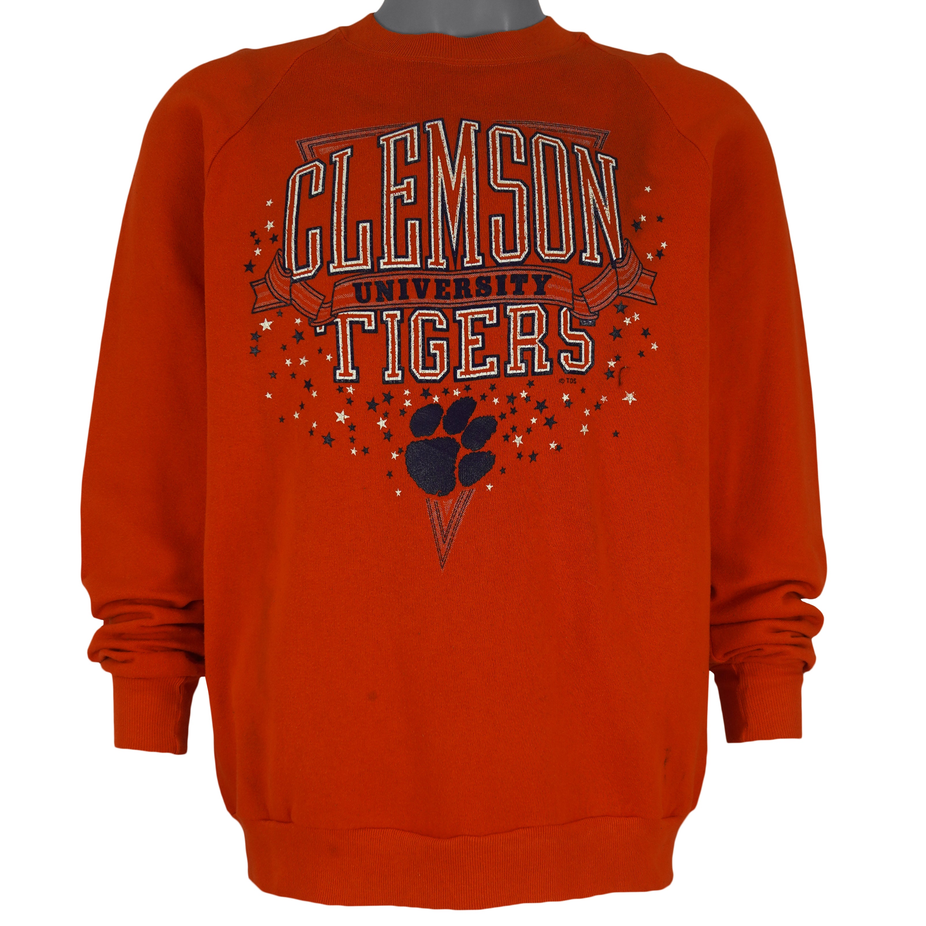 NCAA (Jerzees) - Clemson Tigers Crew Neck Sweatshirt 1990s X-Large Vintage Retro