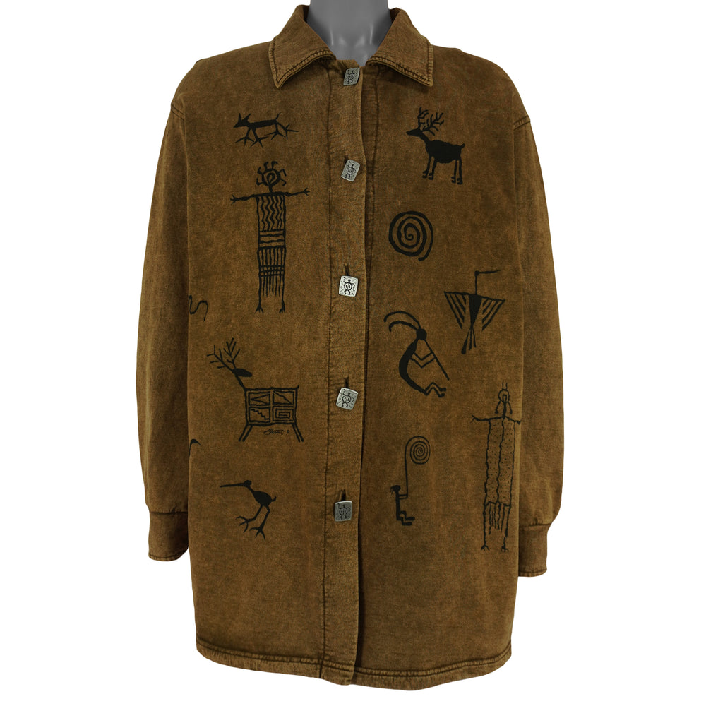 Vintage (Bfofo)  - Lagenlook Hippie Art Jacket 1990s X-Large Vintage Retro
