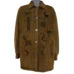 Vintage (Bfofo)  - Brown Abstract Bohemian Art Jacket 1990s X-Large