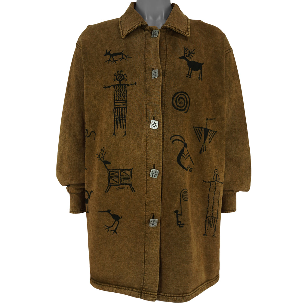 Vintage (Bfofo)  - Lagenlook Hippie Art Jacket 1990s X-Large Vintage Retro