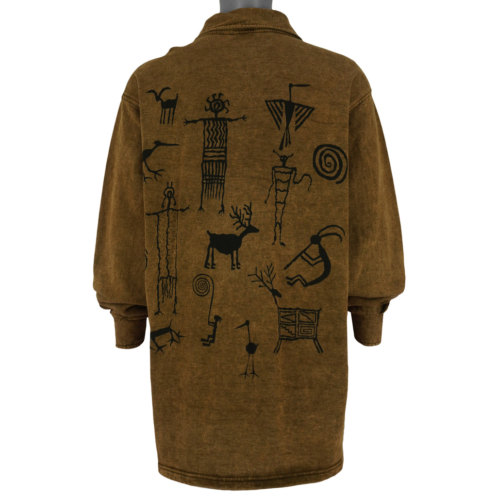 Vintage (Bfofo)  - Lagenlook Hippie Art Jacket 1990s X-Large Vintage Retro