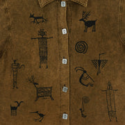 Vintage (Bfofo)  - Lagenlook Hippie Art Jacket 1990s X-Large Vintage Retro