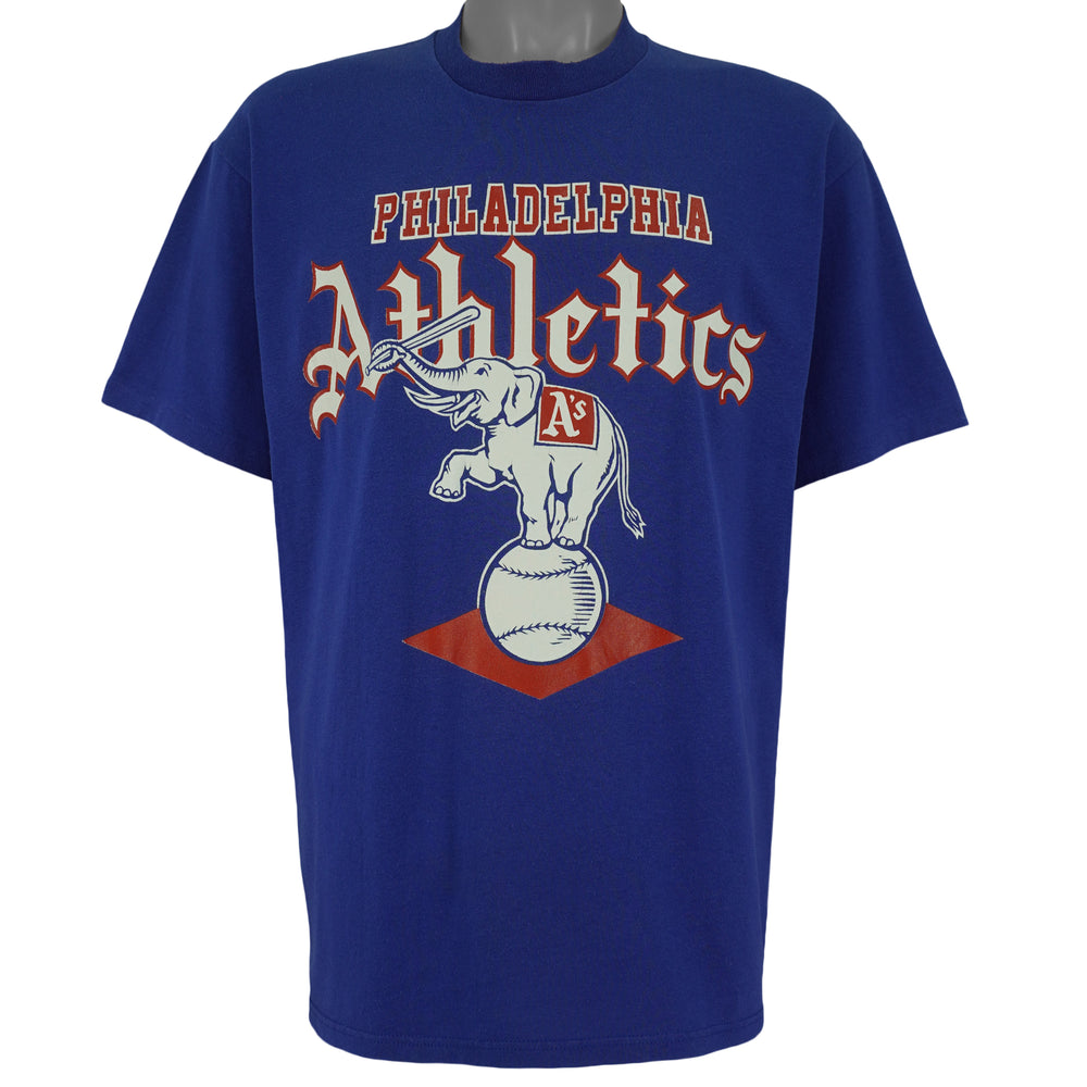 MLB (Logo 7) - Philadelphia Athletics Bid Logo T-Shirt 1990s X-Large Vintage Retro Baseball
