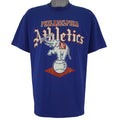 MLB (Logo 7) - Philadelphia Athletics Bid Logo T-Shirt 1990s X-Large Vintage Retro Baseball