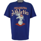 MLB (Logo 7) - Philadelphia Athletics Bid Logo T-Shirt 1990s X-Large Vintage Retro Baseball