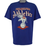 MLB (Logo 7) - Philadelphia Athletics Single Stitch T-Shirt 1990s Large