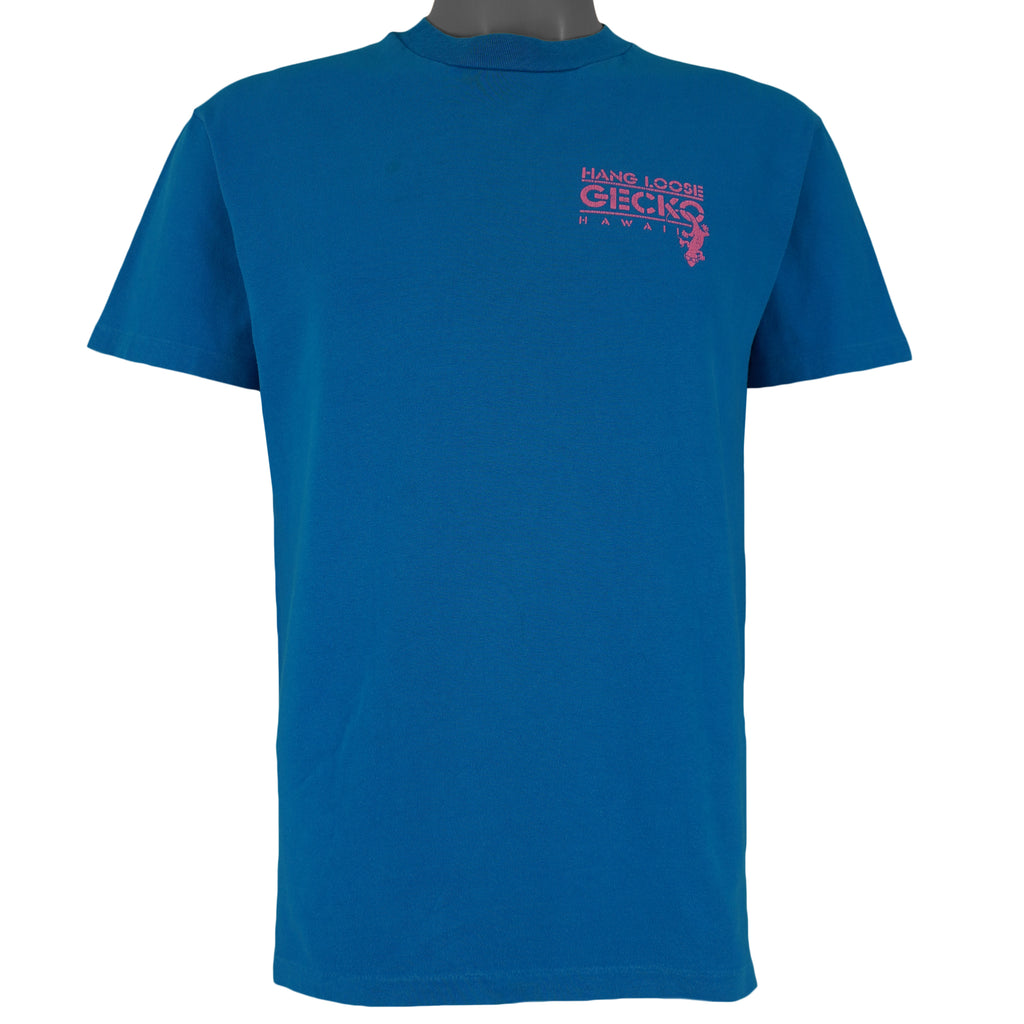 Vintage (Hanes) - Hang Loose Gecko Hawaii Single Stitch T-Shirt 1990s Large Vintage Retro
