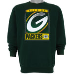 NFL (Pro Player) - Green Bay Packers Big Logo Sweatshirt 1990s Large Vintage Retro Football