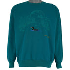 Vintage (White Pine) - Waskesiu Lake Loon Crew Neck Sweatshirt 1990s Medium Vintage Retro