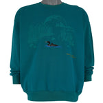 Vintage (White Pine) - Waskesiu Lake Loon Crew Neck Sweatshirt 1990s Medium Vintage Retro