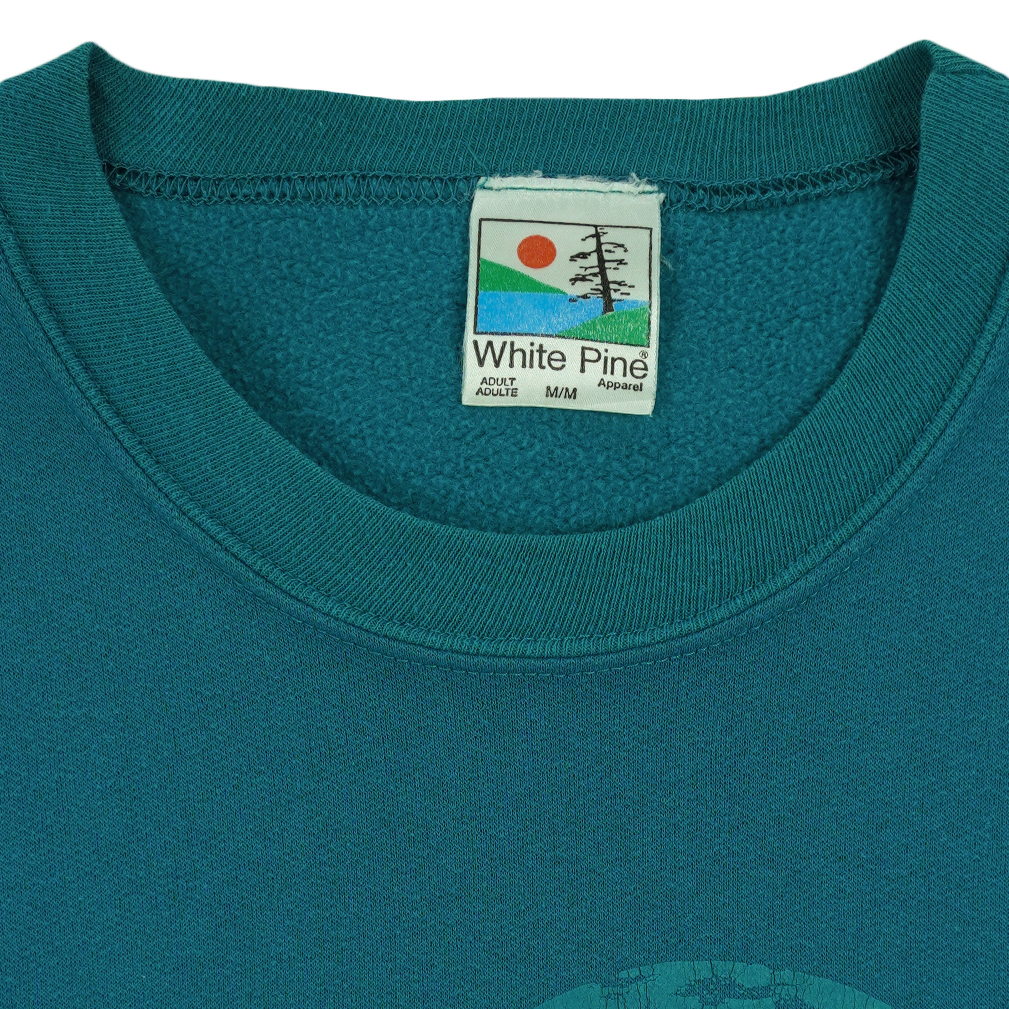 Vintage (White Pine) - Waskesiu Lake Loon Crew Neck Sweatshirt 1990s Medium Vintage Retro