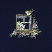 Vintage (Morning Sun) - Kittens In The Window Crew Neck Sweatshirt 1990s Large Vintage Retro