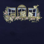 Vintage (Morning Sun) - Kittens In The Window Crew Neck Sweatshirt 1990s Large Vintage Retro
