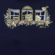 Vintage (Morning Sun) - Kittens In The Window Crew Neck Sweatshirt 1990s Large Vintage Retro
