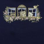 Vintage (Morning Sun) - Kittens In The Window Crew Neck Sweatshirt 1990s Large Vintage Retro
