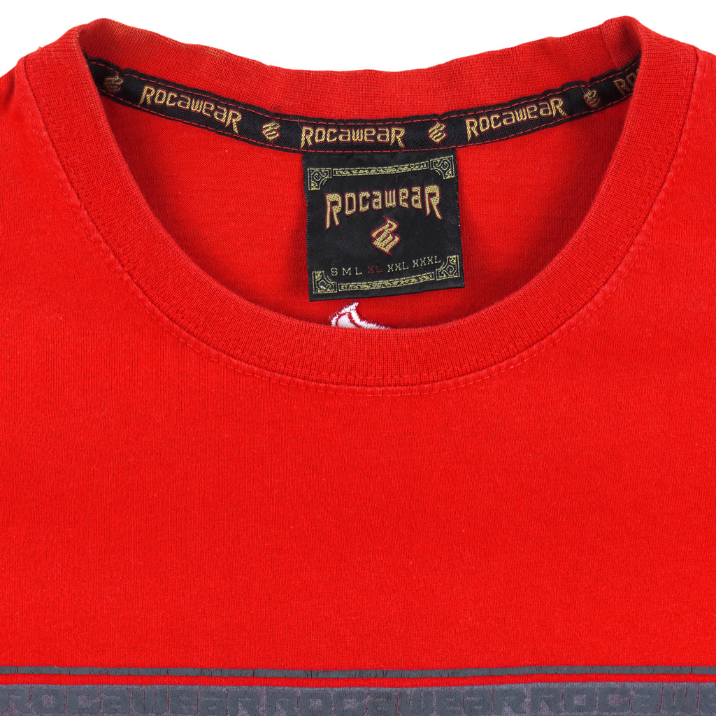 Roca Wea - Red Spell-Out T-Shirt 1990s X-Large Vintage Retro