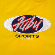 FUBU - Yellow Sports Series Hooded Jacket 1990s Large Vintage Retro
