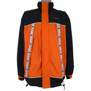 Karl Kani - Orange & Black Big Taped Logo Windbreaker 1990s Large Vintage Retro