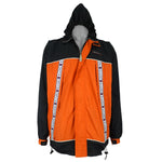 Karl Kani - Orange & Black Big Taped Logo Windbreaker 1990s Large Vintage Retro