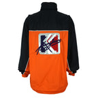Karl Kani - Orange & Black Big Taped Logo Windbreaker 1990s Large Vintage Retro