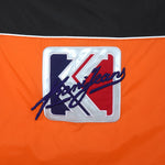 Karl Kani - Orange & Black Big Taped Logo Windbreaker 1990s Large Vintage Retro