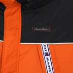 Karl Kani - Orange & Black Big Taped Logo Windbreaker 1990s Large Vintage Retro