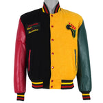 Vintage - HBCU Pride Spell-Out Leather Varsity Jacket 1990s Small Vintage Retro