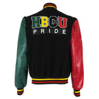Vintage - HBCU Pride Spell-Out Leather Varsity Jacket 1990s Small Vintage Retro