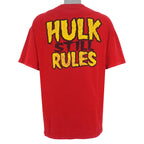 Vintage (AAA) - Hulkamania WWE, Hulk Still Rules Spell-Out T-Shirt 1990s X-Large Vintage Retro