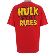 Vintage (AAA) - Hulkamania WWE, Hulk Still Rules Spell-Out T-Shirt 1990s X-Large Vintage Retro