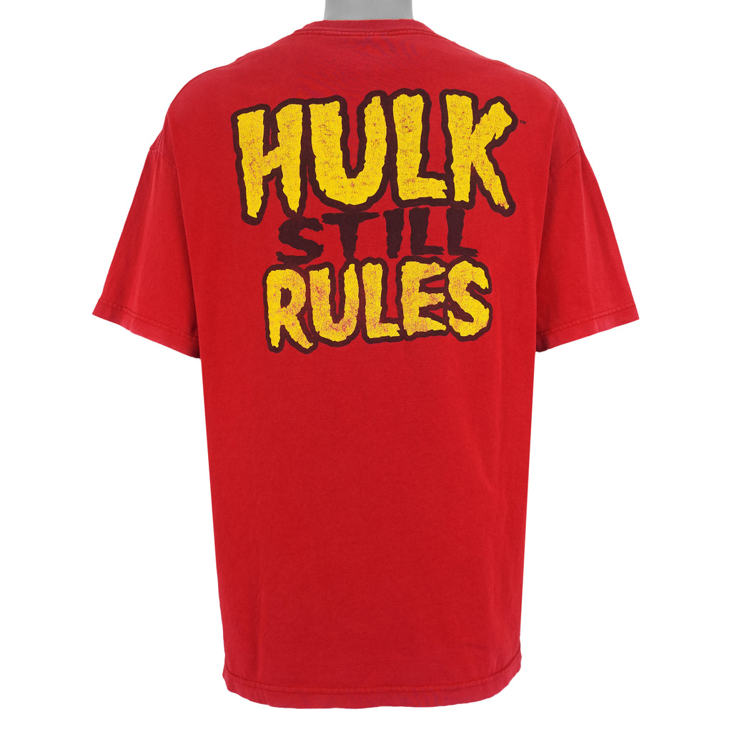 Vintage (AAA) - Hulkamania WWE, Hulk Still Rules Spell-Out T-Shirt 1990s X-Large Vintage Retro