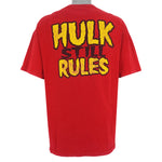 Vintage (AAA) - Hulkamania WWE, Hulk Still Rules Spell-Out T-Shirt 1990s X-Large Vintage Retro