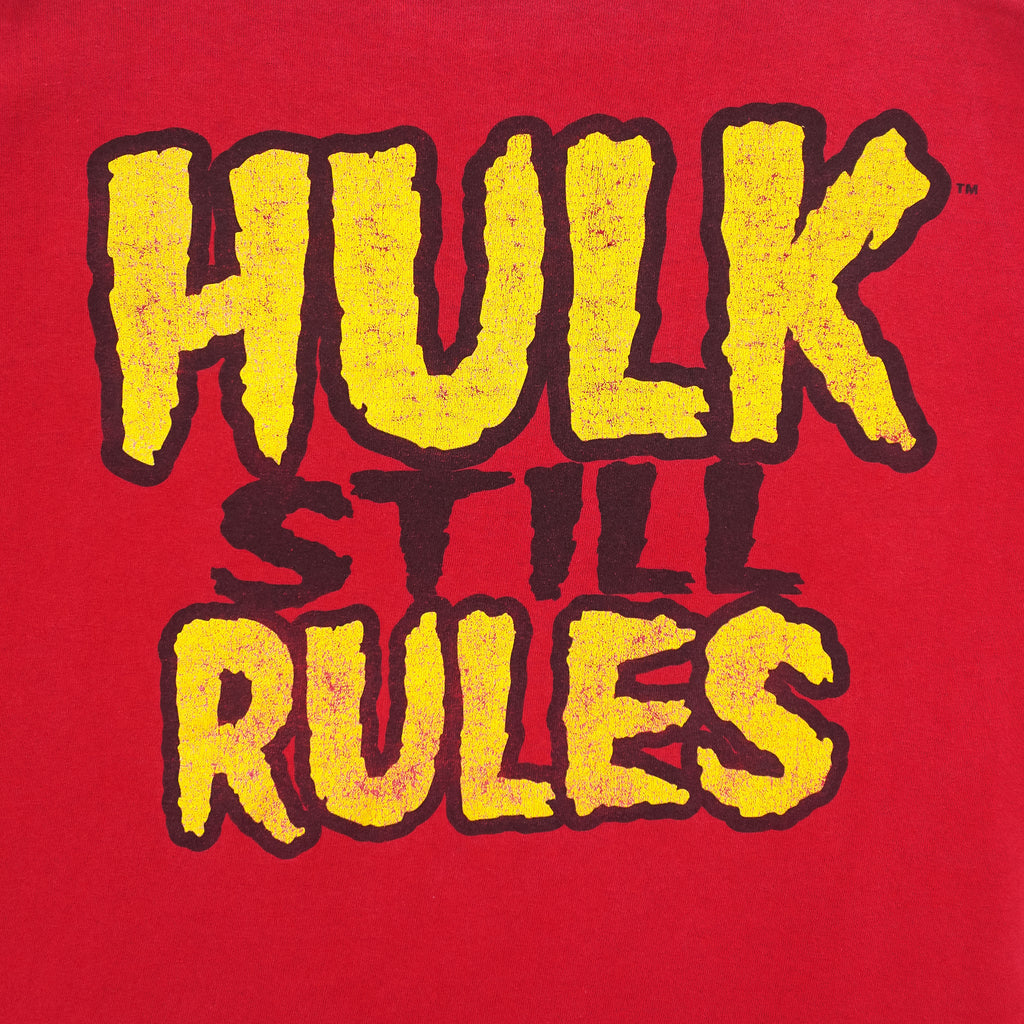 Vintage (AAA) - Hulkamania WWE, Hulk Still Rules Spell-Out T-Shirt 1990s X-Large Vintage Retro
