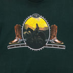Vintage - Western Cowboy Boots Single Stitch T-Shirt 1990s Medium Vintage Retro
