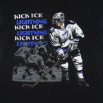 NHL (Nutmeg) - Tampa Bay Lightning, Kick Ice Spell-Out T-Shirt 1990s X-Large Vintage Retro Hockey