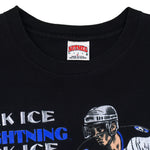 NHL (Nutmeg) - Tampa Bay Lightning, Kick Ice Spell-Out T-Shirt 1990s X-Large Vintage Retro Hockey