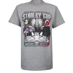 NHL (Majestic) - Ducks Vs Devils, Stanley Cup Champions T-Shirt 2003 Medium Vintage Retro Hockey
