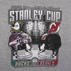 NHL (Majestic) - Ducks Vs Devils, Stanley Cup Champions T-Shirt 2003 Medium Vintage Retro Hockey