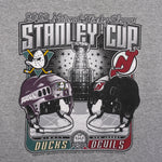NHL (Majestic) - Ducks Vs Devils, Stanley Cup Champions T-Shirt 2003 Medium Vintage Retro Hockey