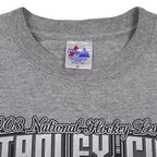 NHL (Majestic) - Ducks Vs Devils, Stanley Cup Champions T-Shirt 2003 Medium Vintage Retro Hockey