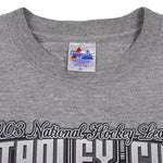 NHL (Majestic) - Ducks Vs Devils, Stanley Cup Champions T-Shirt 2003 Medium Vintage Retro Hockey