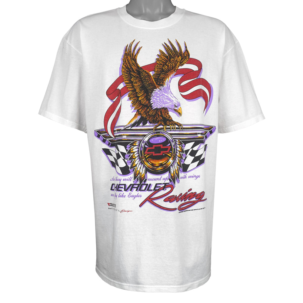 Vintage (Anvil) - Chevrolet Racing Eagle Spell-Out T-Shirt 2000s X-Large Vintage Retro