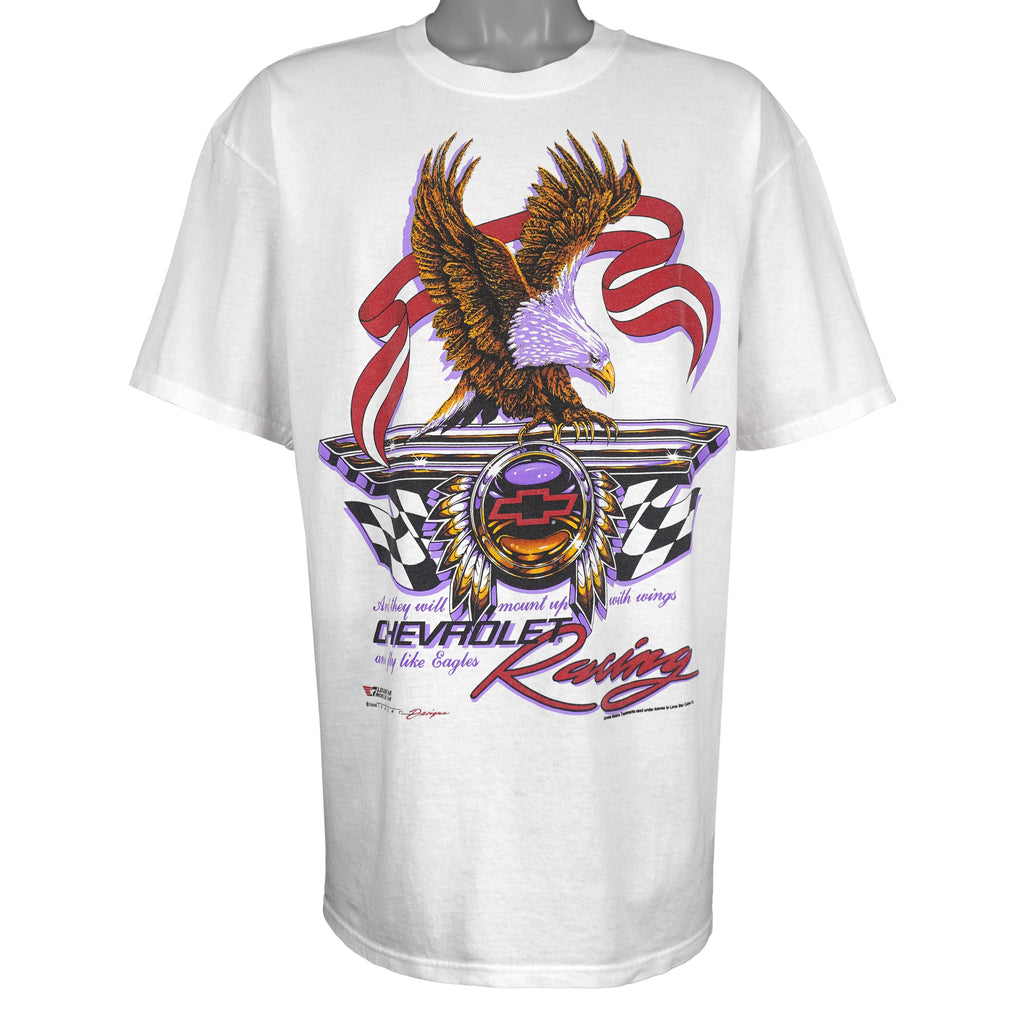 Vintage (Anvil) - Chevrolet Racing Eagle Spell-Out T-Shirt 2000s X-Large Vintage Retro